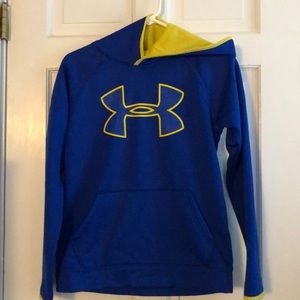 UA royal blue and yellow youth sweatshirt
